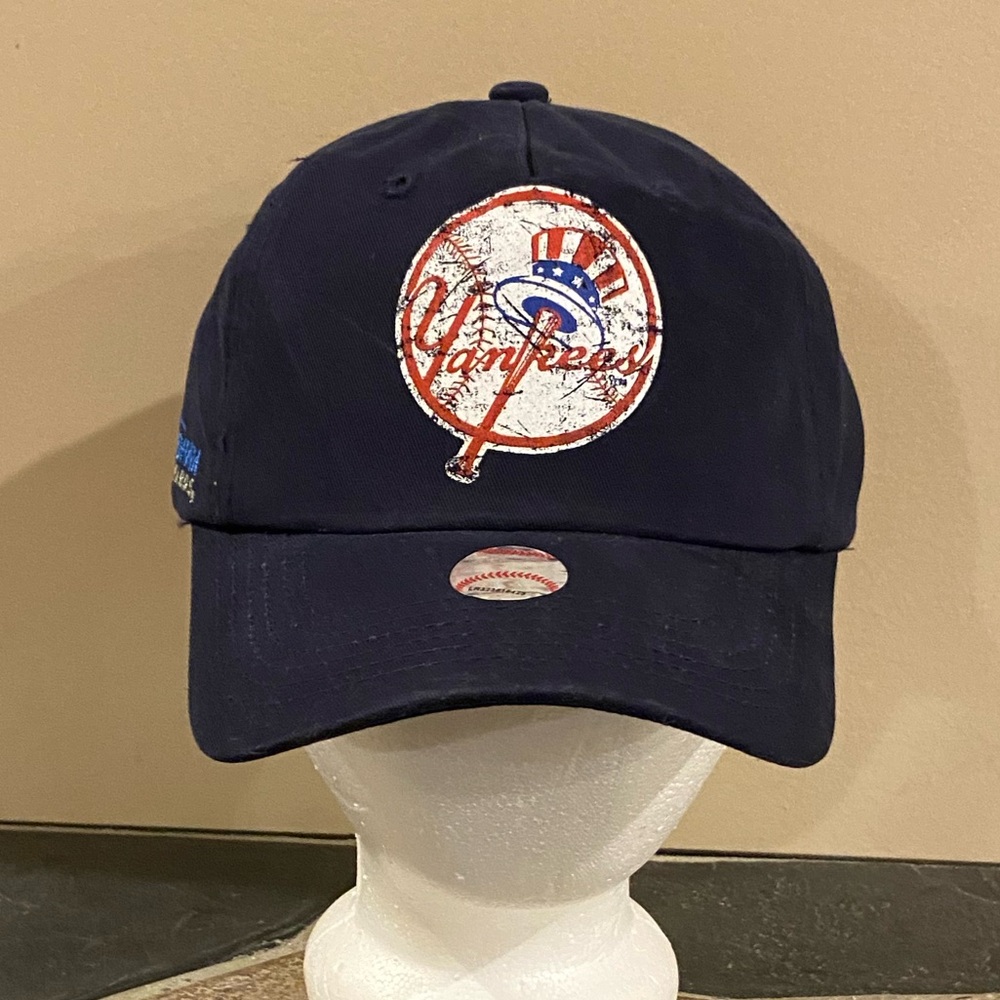 Y2K VTG NY Yankees MLB Sponsor Baseball Cap Vintage Navy Blue